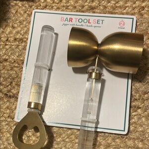 Gold and Clear Bar Tool Set